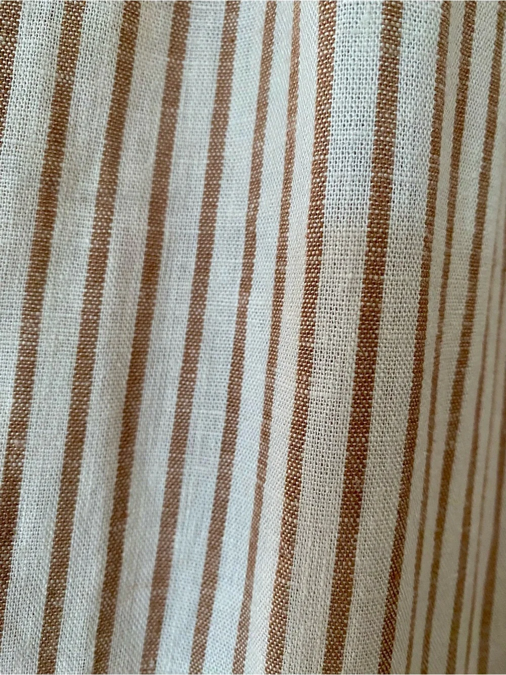Saltwater Luxe NWT Almond Stripe Wide Leg Drawstring Pants Linen Blend M - Picture 3 of 16